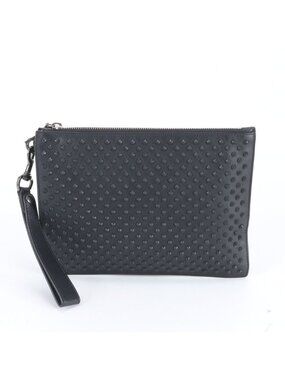 Gucci Studded Leather Clutch Pouch Commuting Black Rbm
